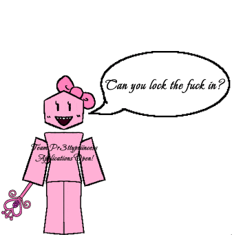 a drawing of a girl with a speech bubble that says can you look the fuck in