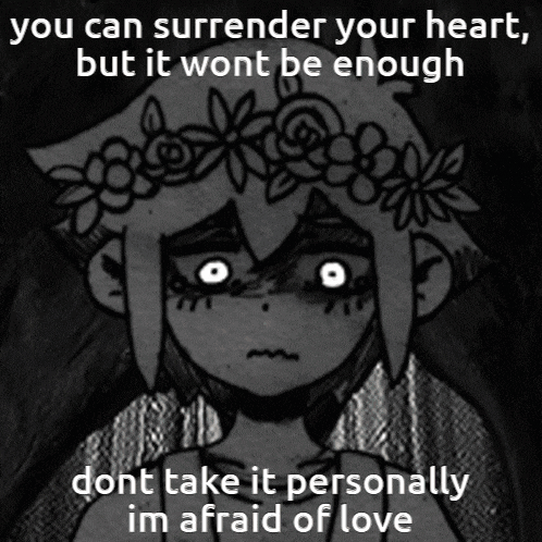 a black and white drawing of a girl with a flower crown on her head with the words " you can surrender your heart "