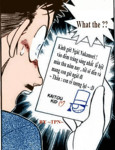 a man is holding a piece of paper that says `` what the ? '' in his hand .