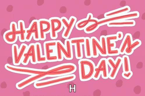 a pink background with the words happy valentine 's day in white letters