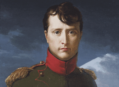 a painting of a man with a red collar and gold epaulettes