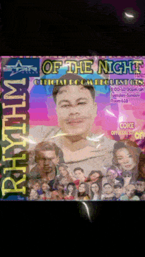 a poster for rhythm of the night shows a man