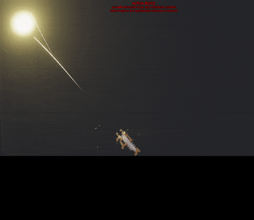 a screenshot of a video game with alpha build written in red