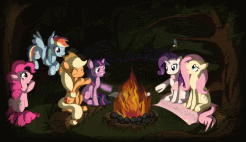 My Little Pony GIF - My Little Pony Camping Marshmallows GIFs
