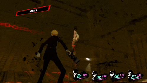 a screenshot of a video game that says attack on the top