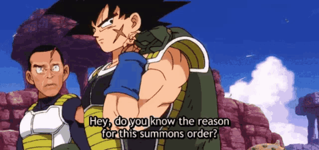 a cartoon of a man saying hey do you know the reason for this summon order