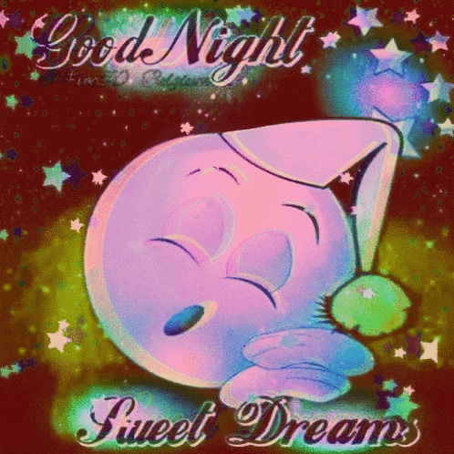 a good night sweet dreams greeting card with a smiley face