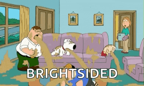 a cartoon of peter griffin , stewie , and a dog vomiting on a couch