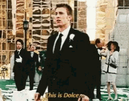 a man in a suit says " this is dolce "