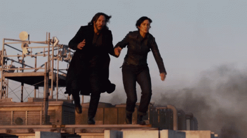 Jump Off Neo GIF - Jump Off Neo Keanu Reeves GIFs