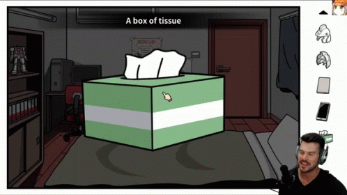 A Box Of Tissue Pull Out Tissue GIF - A Box Of Tissue Pull Out Tissue Otakus Adventure GIFs