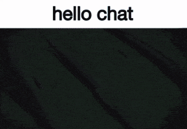 a picture of a person with the words hello chat on it
