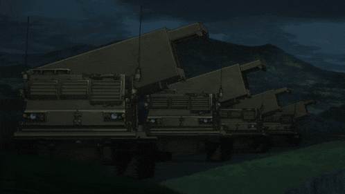 a drawing of a military vehicle with smoke coming from it
