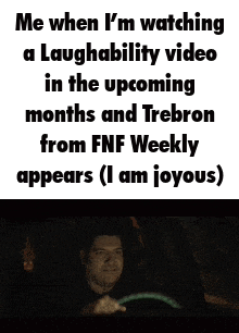 a man is driving a car with a laughability video in the upcoming months .
