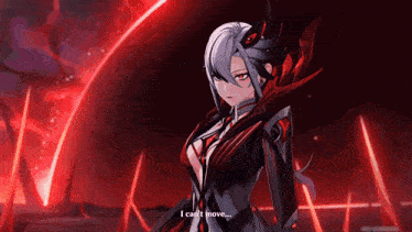 a video game character says that she can 't move