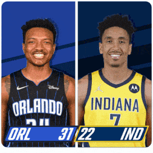 Orlando Magic (31) Vs. Indiana Pacers (22) First-second Period Break GIF - Nba Basketball Nba 2021 GIFs