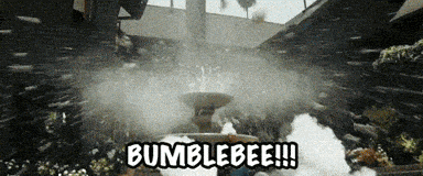 a picture of a fountain with the words bumblebee written on it