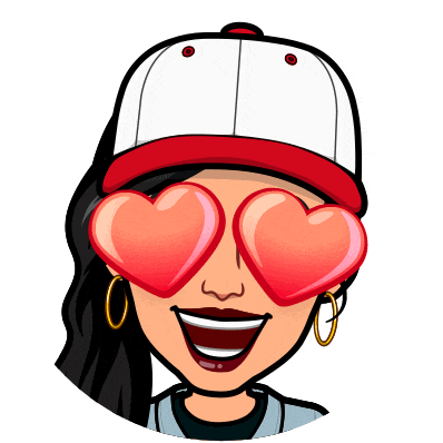 a cartoon of a woman wearing a hat and sunglasses with heart shaped eyes