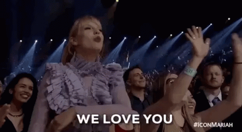Taylor Swift We Love You GIF - Taylor Swift We Love You Cheer GIFs