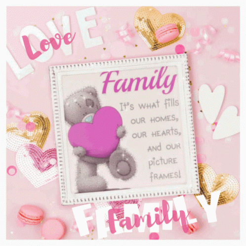 Tatty Teddy Love Family GIF - Tatty Teddy Love Family Heart GIFs