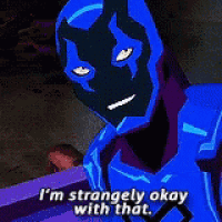 a cartoon character is saying i 'm strangely okay with that