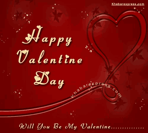 a red background with a heart and the words happy valentine day on it