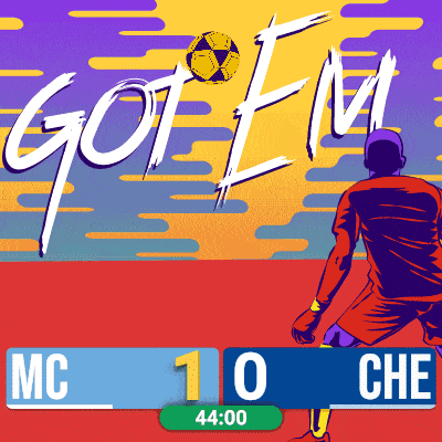 a soccer game between mc and che with the score 1 to 0