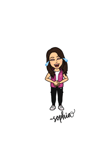 a cartoon drawing of a girl with the name sophia written below her