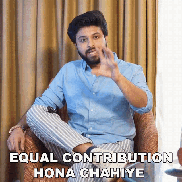 Equal Contribution Hona Chahiye Ashish Dawar GIF - Equal Contribution Hona Chahiye Ashish Dawar Ashish Dawar The Legal Baba GIFs