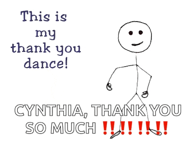 a stick figure says this is my thank you dance