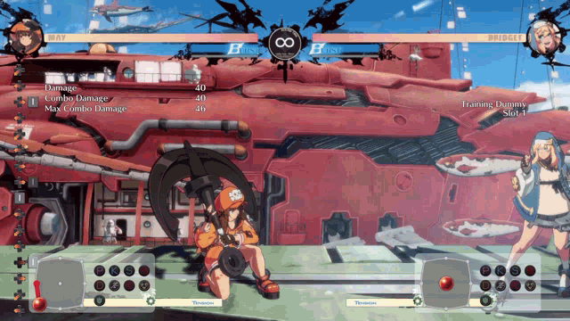 a video game screen shows a girl with a sword and says damage