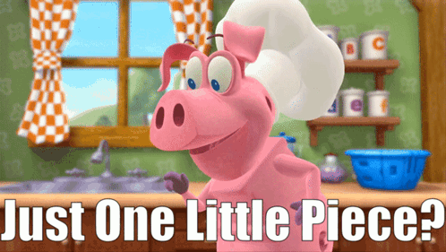 Word World Pig GIF - Word World Pig Just One Little Piece GIFs