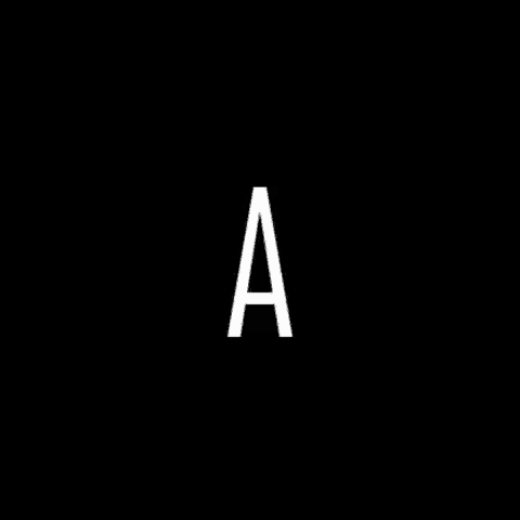 a white letter a on a black background