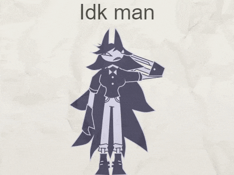 a drawing of a person with the words idk man written above them