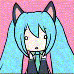 hatsune miku is a cartoon character with cat ears and blue hair .