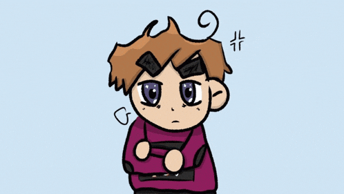 a cartoon drawing of a boy with a bandage on his forehead that says ' i 'm sorry '