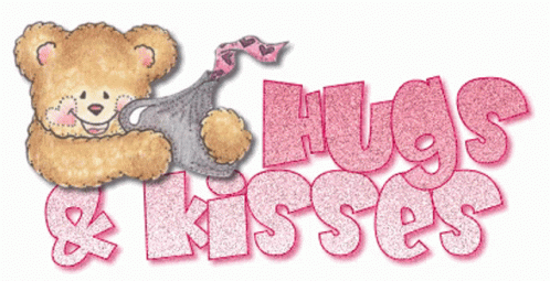 Hugs And Kisses Glittery GIF - Hugs And Kisses Glittery Pink Glitter Hugs GIFs