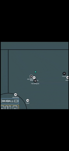 a screenshot of a game with the word haxball on the bottom right