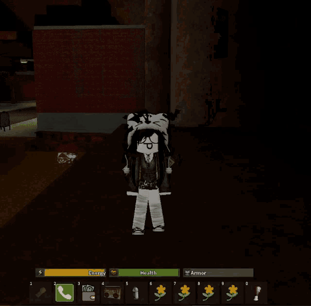 a screenshot of a video game shows a character with a skull mask on