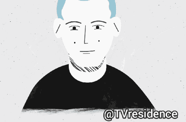 an illustration of a person 's head with a bunch of carrots coming out of it and the hashtag @tvresidence