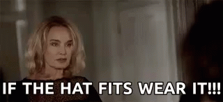 If The Hat Fits Wear It Happy Halloween GIF - If The Hat Fits Wear It Happy Halloween Jessica Lange GIFs