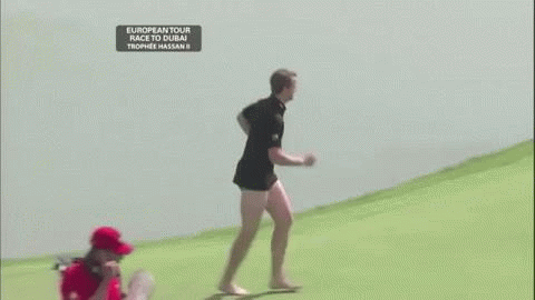 Andreas Harto Takes Off His Pants To Get His Ball Out Of The Water GIF - Golf Andreas Harto Water Hazard GIFs