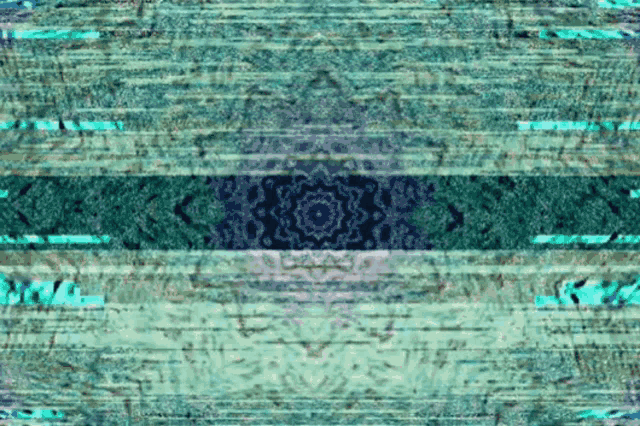a turquoise and purple background with a circular pattern