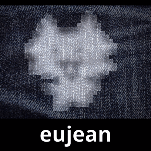 a picture of a pixelated skull and the word eujean