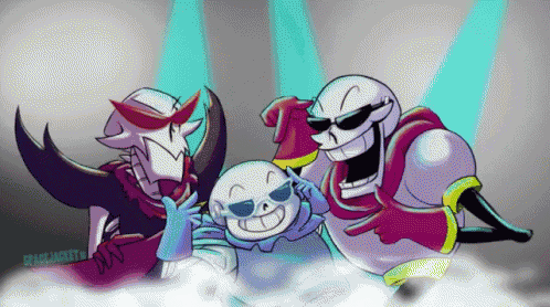 a group of skeletons are posing for a picture and one of them has sunglasses on