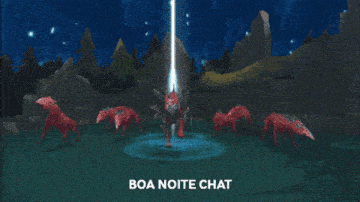 a computer screen says boa noite chat in the lower right corner