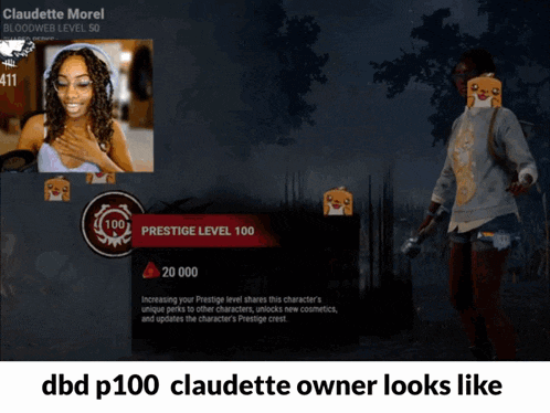 a screenshot of a video game with claudette morel on the screen
