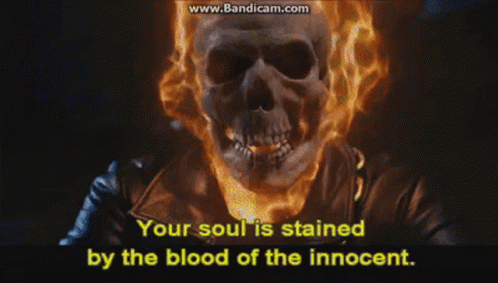 Ghost Rider Your Soul Is Stained By The Blood Of The Innocent GIF - Ghost Rider Your Soul Is Stained By The Blood Of The Innocent Marvel GIFs
