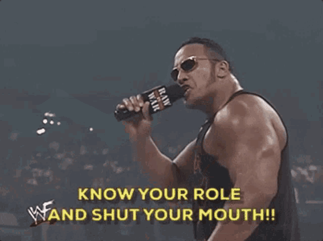 Shut Your Mouth Rock GIF - Shut Your Mouth Rock Know Your Role GIFs