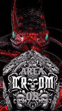 a poster with a snake and the words area lcr 08 on it